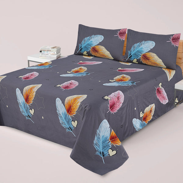 3 Pcs Premium soft cotton Bed sheet