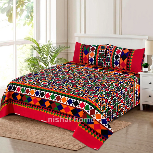 Premium Cotton Bed Sheet (D-34)