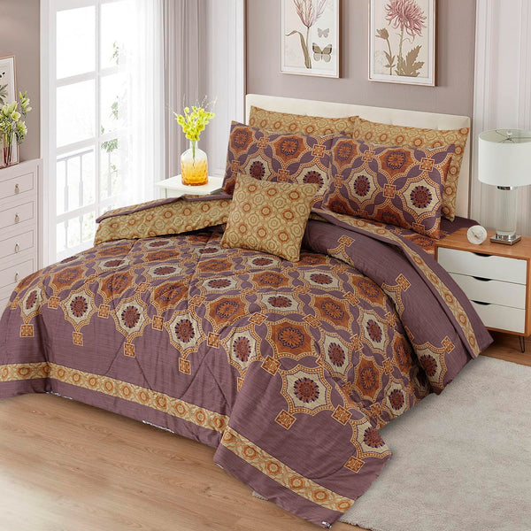 7 Pcs Comforter Set King Size Design KCC 48