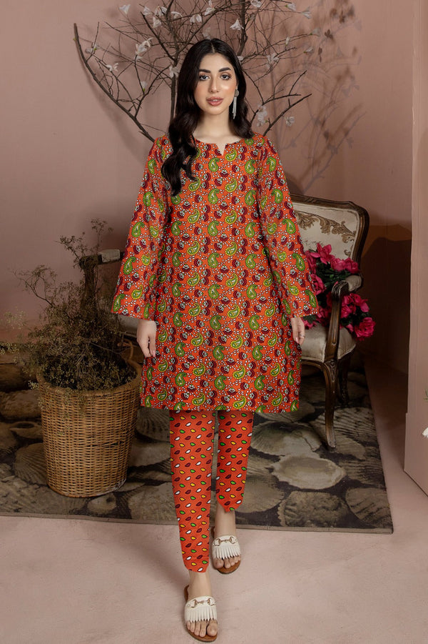 2 Piece – Cotton Digital Print Suit ( Design LS53)