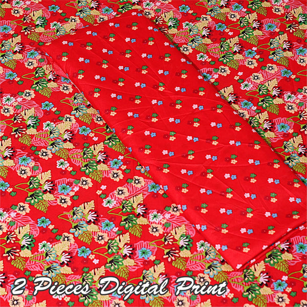 2 Piece – Cotton Digital Print Suit ( Design LS33)