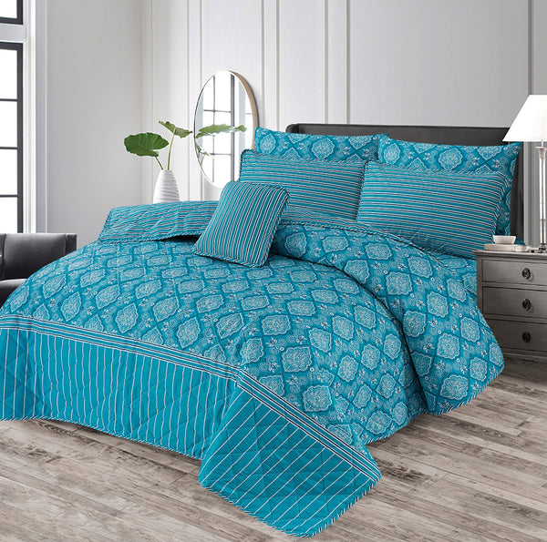 7 Pcs Comforter Set King Size (Design KCC 81)