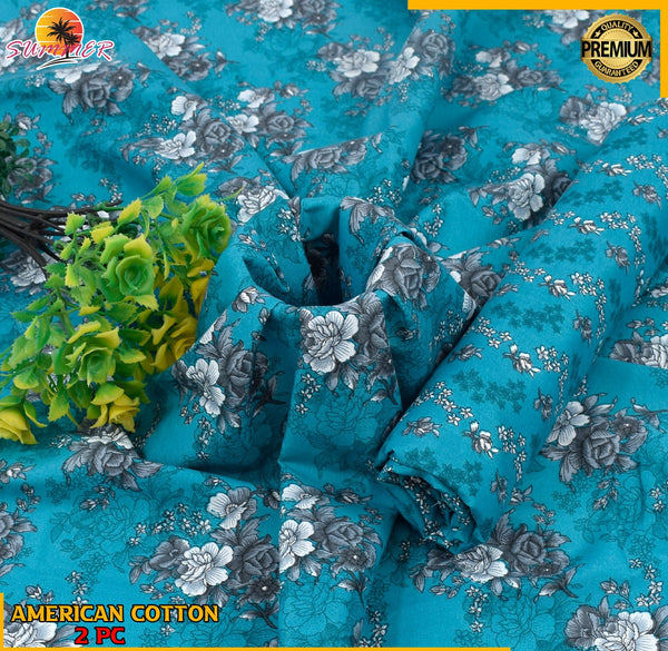 2 Piece – Cotton Digital Print Suit ( Design LS-80)