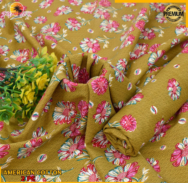 2 Piece – Cotton Digital Print Suit ( Design LS-84)