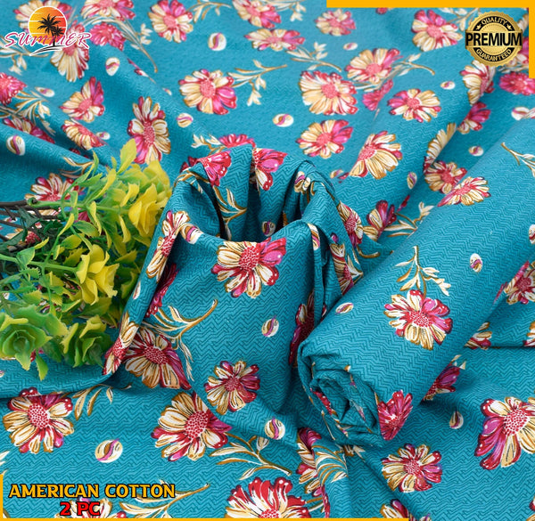 2 Piece – Cotton Digital Print Suit ( Design LS-85)