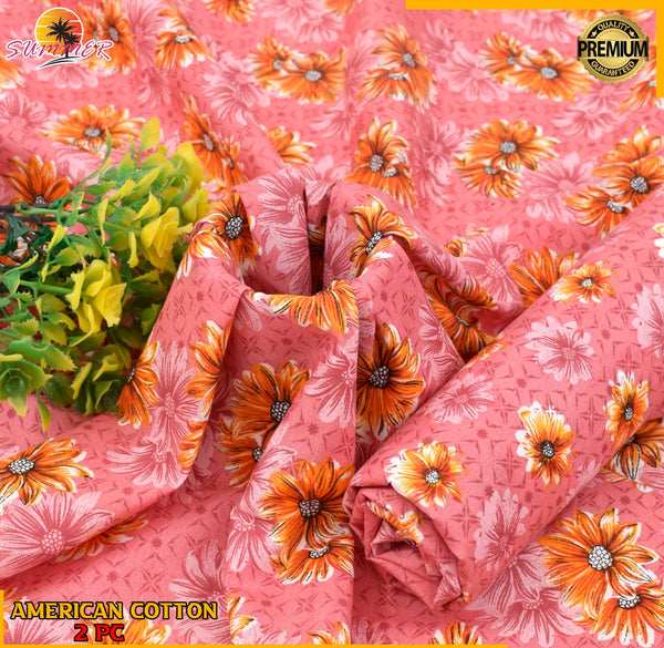 2 Piece – Cotton Digital Print Suit ( Design LS-87)