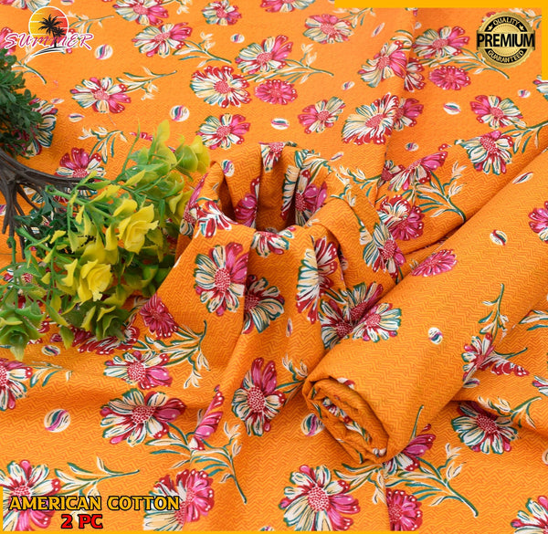 2 Piece – Cotton Digital Print Suit ( Design LS-88)