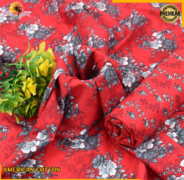 2 Piece – Cotton Digital Print Suit ( Design LS-89)