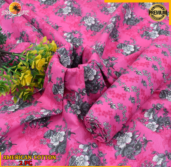 2 Piece – Cotton Digital Print Suit ( Design LS-90)