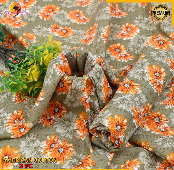 2 Piece – Cotton Digital Print Suit ( Design LS-91)