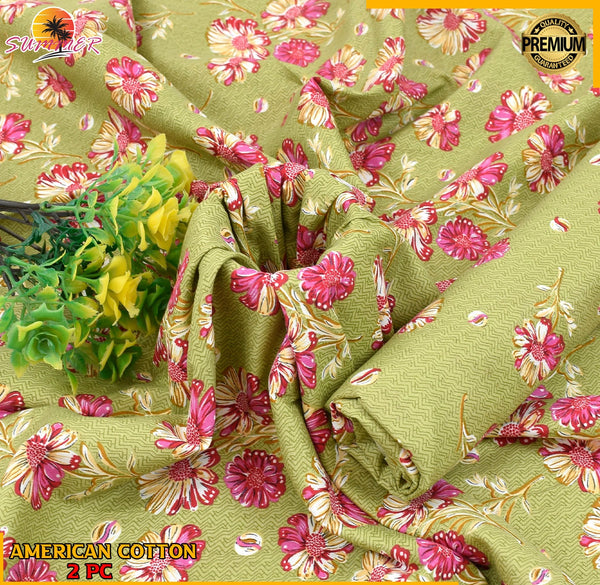 2 Piece – Cotton Digital Print Suit ( Design LS-92)