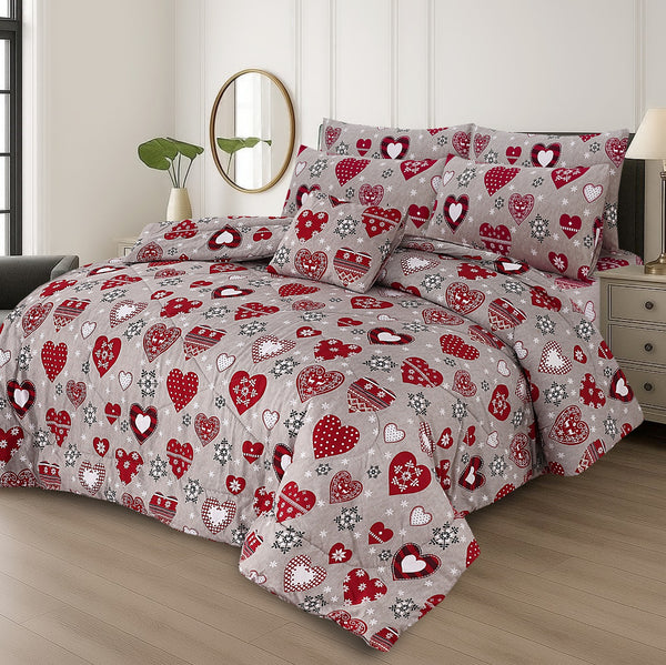 7 Pcs Comforter Set King Size (Design KCC-86)