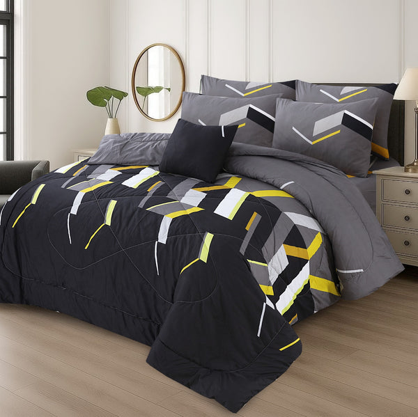 7 Pcs Comforter Set King Size (Design KCC-102)