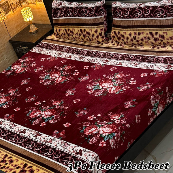 Fleece Bedsheet 3 Pcs (F-18)