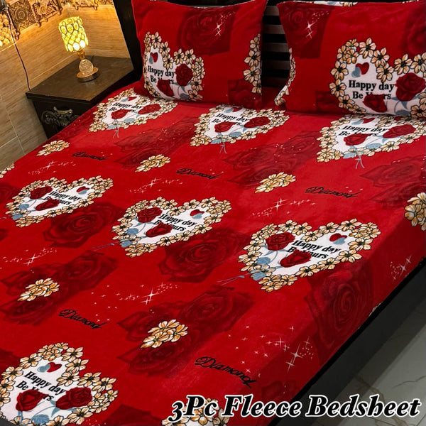 Fleece Bedsheet 3 Pcs (F-26)