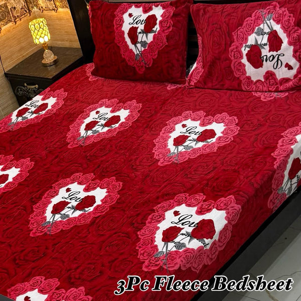 Fleece Bedsheet 3 Pcs (F-28)