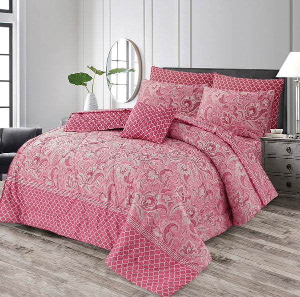 7 Pcs Comforter Set King Size Design KCC 58