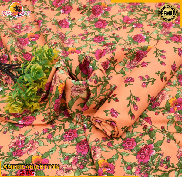 2 Piece – Cotton Digital Print Suit ( Design LS-93)