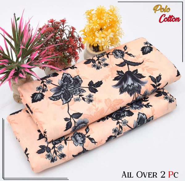 2 Piece – Cotton Digital Print Suit ( Design LS-59)