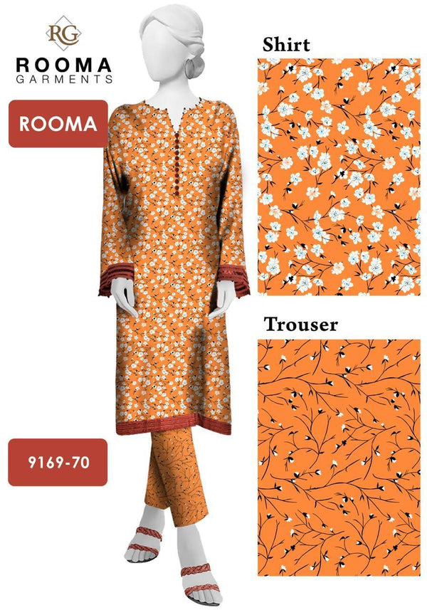 2 Piece – Cotton Digital Print Suit ( Design LS-4)