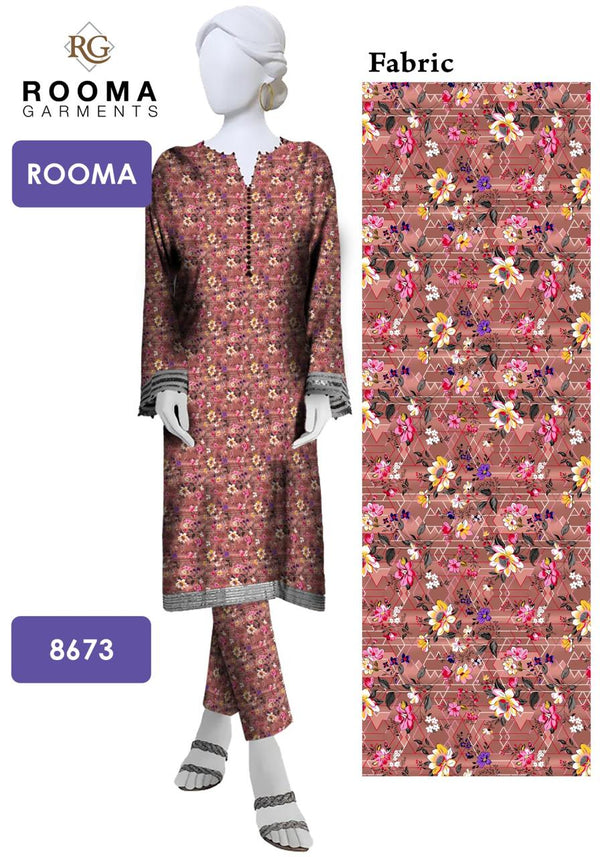 2 Piece – Cotton Digital Print Suit ( Design LS-6)